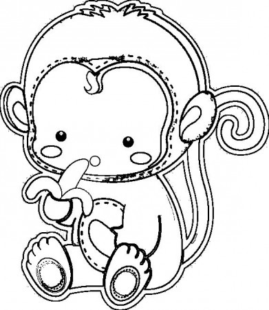Monkey, mouse kids coloring pages, free printable coloring ...