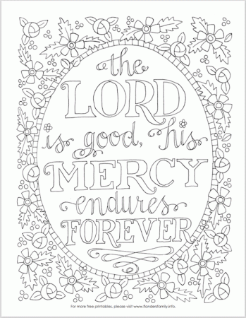 The Lord is Good Coloring Page - Flanders Family Homelife