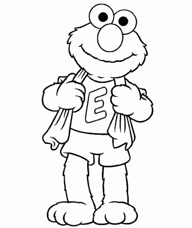 Great Elmo ABC Coloring Page