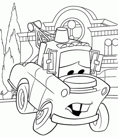 Tow Mater Coloring Page