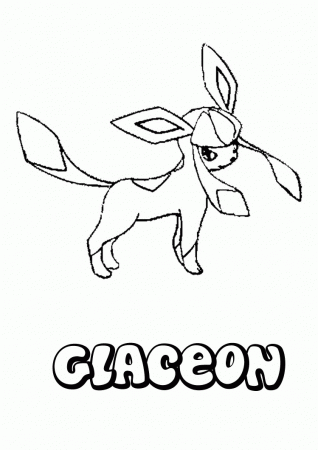 Glaceon Pokemon coloring page