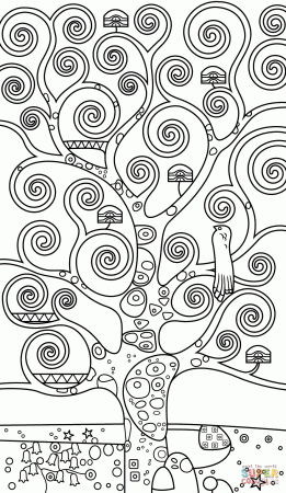 Tree of Life by Gustav Klimt coloring page | Free Printable ...
