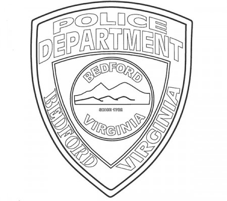 Berford Virginia Police Badge Coloring Page