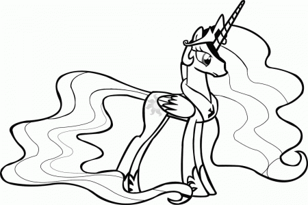 My Little Pony Coloring Pages Princess Celestia