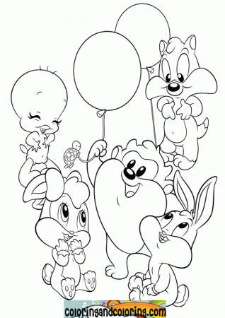 baby looney tunes coloring sheet