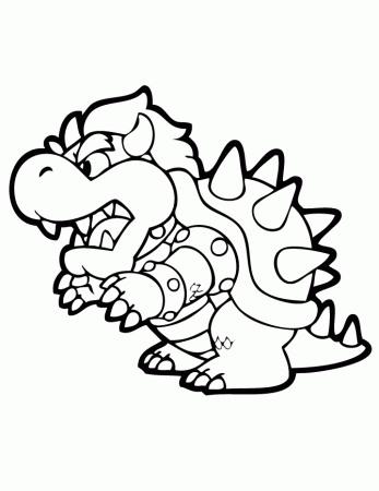 Bowser Coloring Page - Coloring Pages for Kids and for Adults