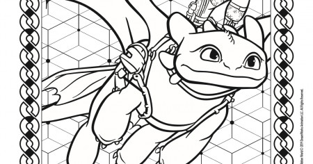 Hidden World Coloring Page from HTTYD3 - Mama Likes This