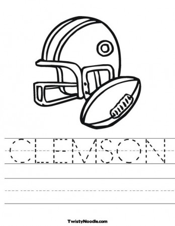 Clemson football coloring pages