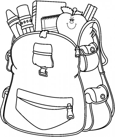school bag coloring page | Crafts and Worksheets for Preschool,Toddler and  Kindergarten