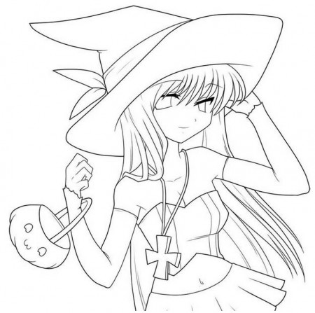 Pin by ~~ Halloween ~~ on Coloring Pages | Chibi coloring pages, Witch coloring  pages, Cute coloring pages