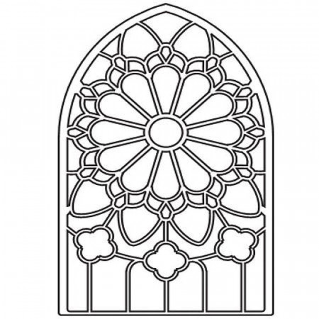 Stained Glass Coloring Page - Coloring Pages for Kids and for Adults