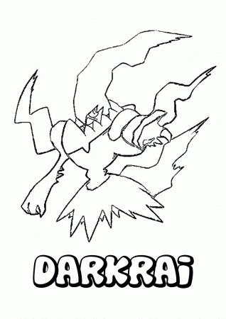 DARK POKEMON coloring pages - Darkrai