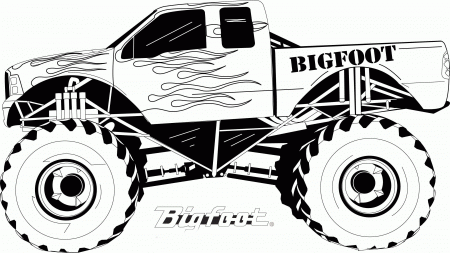 Monster Truck For Kids - Coloring Pages for Kids and for Adults