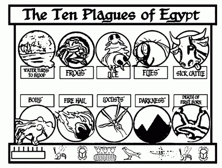 10 Plagues Of Egypt - Coloring Pages for Kids and for Adults