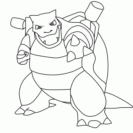 Mega Blastoise Coloring Pages - High Quality Coloring Pages