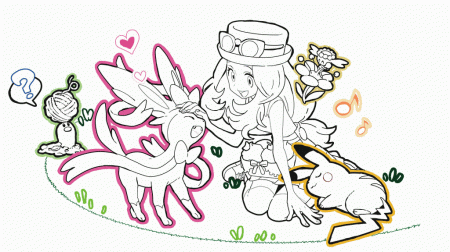 Pokemon X and Y Coloring Page by midna98 on DeviantArt