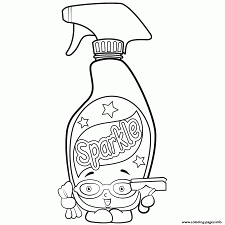 Bottle Of Window Cleaner Squeaky Clean Shopkins Season 2 Coloring ...
