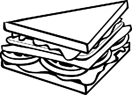 Vector Sandwich Line Drawing Transparent & PNG Clipart Free ...