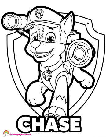 Paw Patrol Printable Coloring Pages Chase