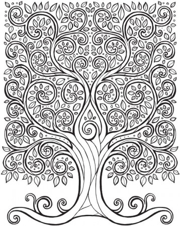 Tree of life coloring page free printable Dover Publications ...