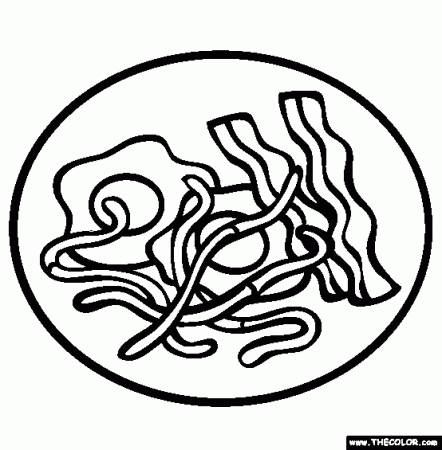 Eggs Bacon And Worms Online Coloring Page