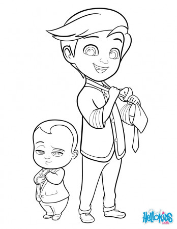 Boss baby and tim coloring pages - Hellokids.com