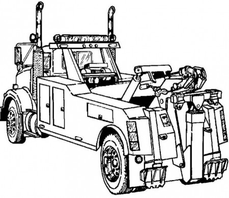 Tow Truck Coloring Pages - Coloring Page
