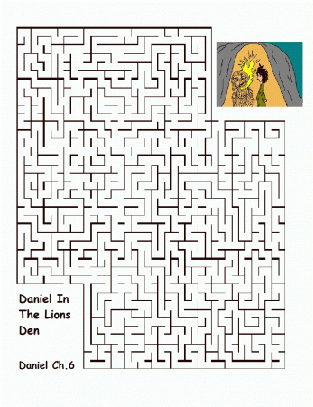 Daniel In The Lion S Den Colouring Sheet - Coloring Page