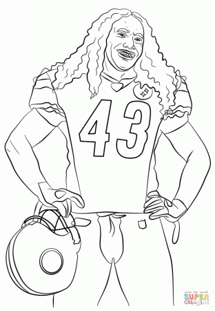 Troy Polamalu coloring page | Free Printable Coloring Pages