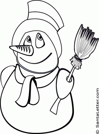 Christmas Snowman Coloring Pages at SantaLetter.com