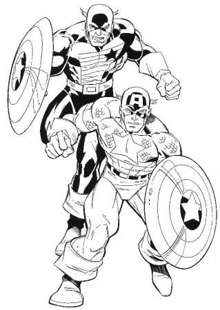 Two Captain America Daredevil Coloring Pages - Captain America ...
