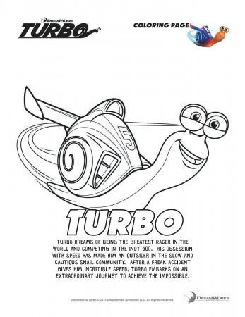 Turbo Printable Coloring Page - Guy Gagne | Printable Coloring ...
