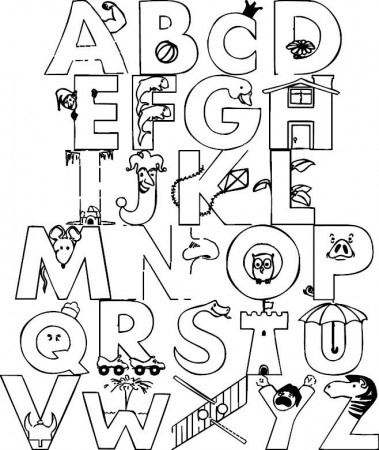 Alphabet ~ Printable Toddler Alphabet Coloring Pages ~ Coloring Tone