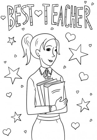 Best Teacher Coloring Page - Free Printable Coloring Pages for Kids