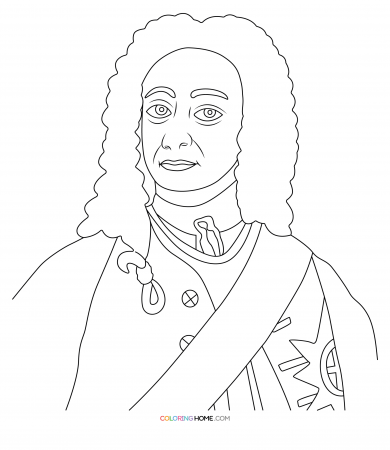 King George III coloring page