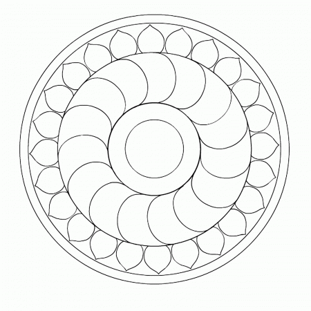 Flower Mandala Coloring Pages for kids #4086 Free Simple Mandala ...