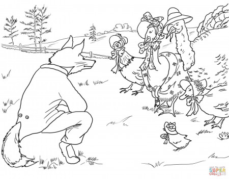 Henny Penny is Screaming "The-Sky-is-Falling" coloring page | Free ...