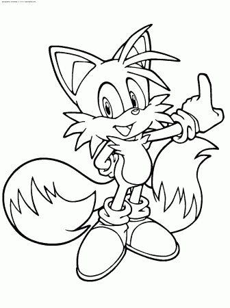 Sonic And Tails - Coloring Pages for Kids and for Adults