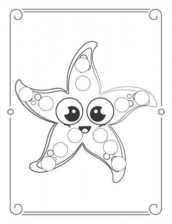 Sea Creatures Children's Coloring Pages With Dot Marker | Etsy