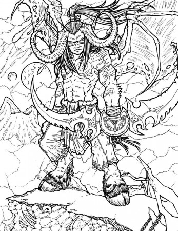 world of warcraft coloring book - Google Search | Monster coloring pages, Coloring  pages, Detailed coloring pages