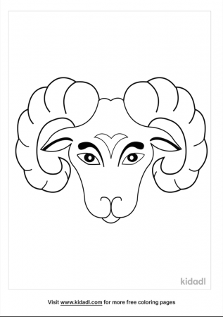 Aries Coloring Pages | Free Emojis, Shapes & Signs Coloring Pages | Kidadl