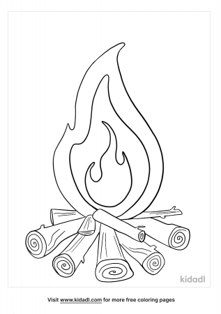 Campfire Coloring Pages | Free Outdoor Coloring Pages | Kidadl