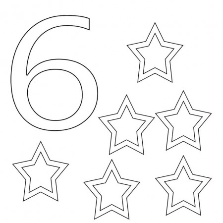 Number 6 Printable Coloring Page | Coloring sheets, Coloring pages, Free coloring  pages