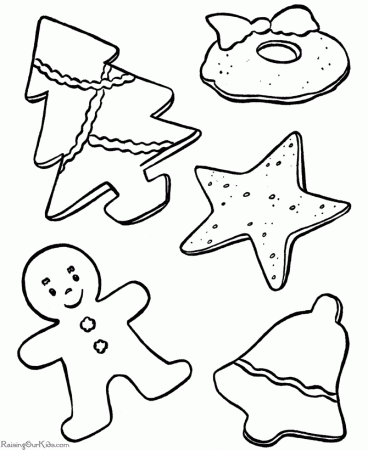 Free Printable Christmas Cookies Coloring Pictures! | Vintage ...