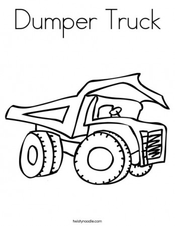 Dumper Truck Coloring Page - Twisty Noodle
