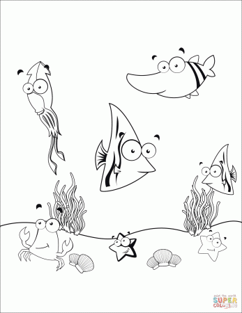 Underwater Life coloring page | Free Printable Coloring Pages
