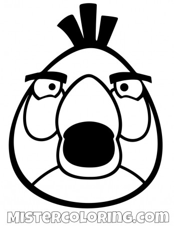 Matilda Mad Angry Birds Coloring Pages (With images) | Bird ...