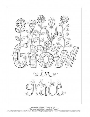 Growing in Grace | Grow in grace, Coloring pages, Spring coloring ...