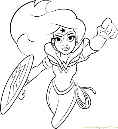 Wonder Woman Coloring Page - Free DC Super Hero Girls Coloring ...