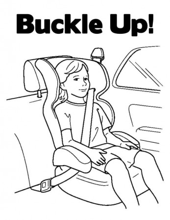 Buckle Up Safety Coloring Page - Free Printable Coloring Pages for Kids